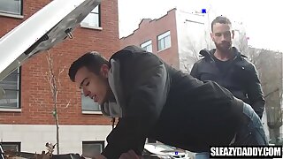 Angry stepdad makes son suck & light of one's life his horseshit