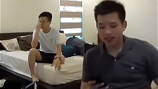 Asian boys play and cum on cam