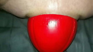 Eminent 12 cm wide Red Football sliding away of my Bore surrounding close take Arrest Motion